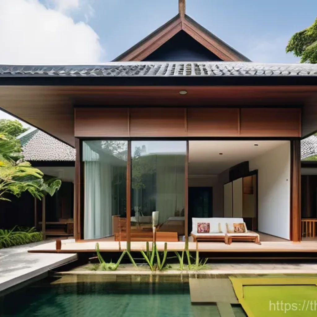 친환경 건축과 지속 가능한 경제 모델 - **Prompt 1: Sustainable Thai Home with Family**
    "A serene and modern Thai-style family home, des...