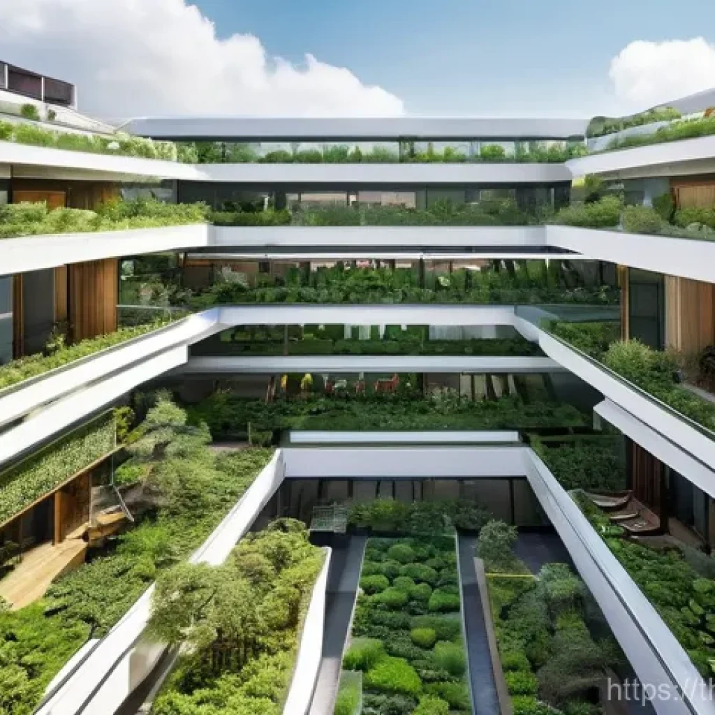 친환경 건축과 데이터 분석 기술 - **Prompt:** A futuristic, multi-story "Green Building" in a vibrant Southeast Asian urban setting, p...