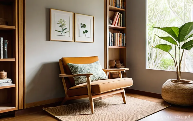 친환경 건축과 건강 친화적 설계 - **"The Breathing Home" with Family**
    A wide-angle interior shot of a modern, airy Thai family li...